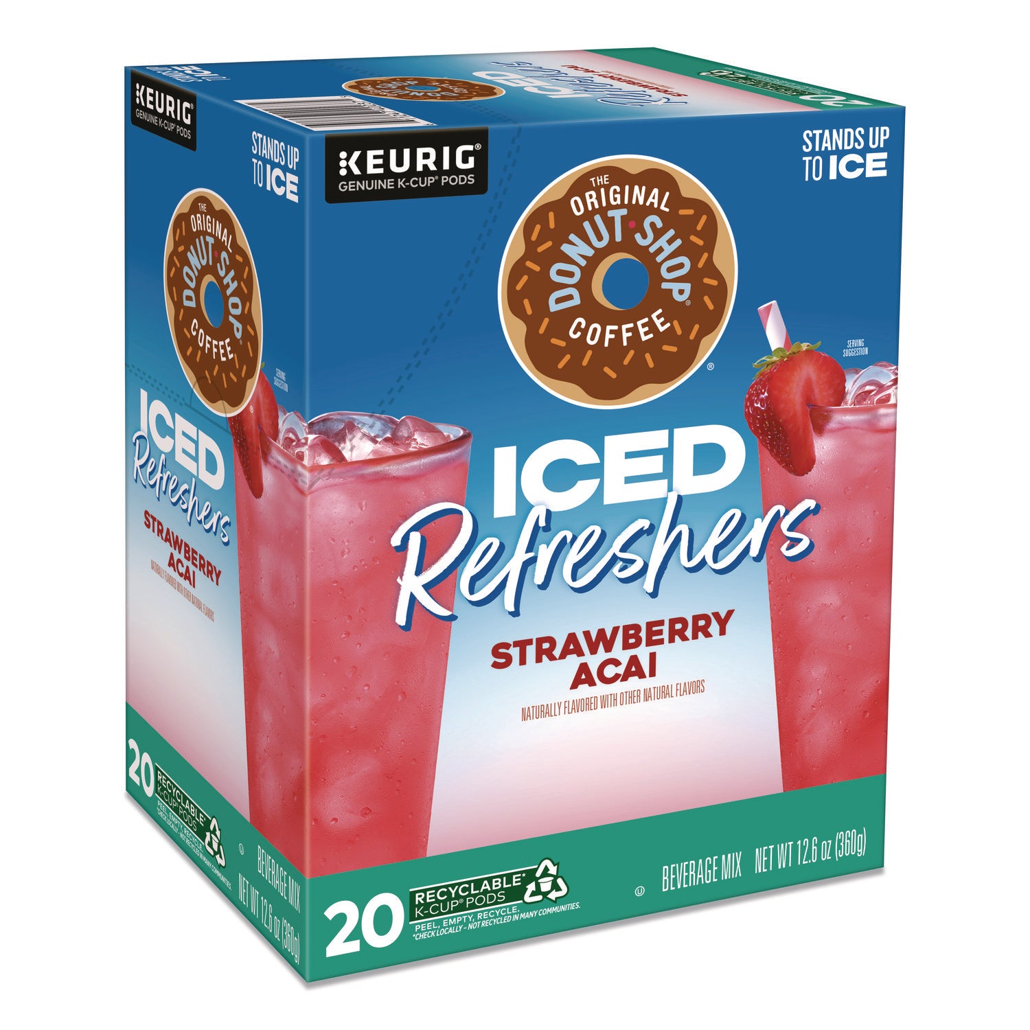The Original Donut Shop&reg; Iced Refreshers - Strawberry Acai - 20 / Box