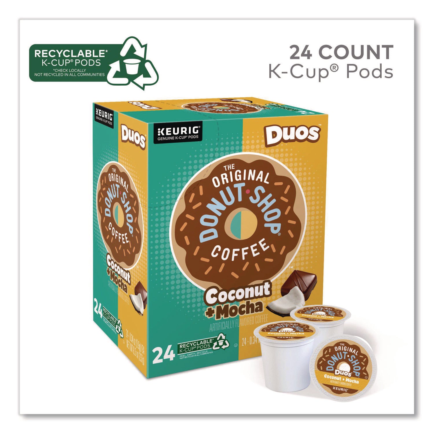 Compatible with Keurig Brewer - Regular - Medium - K-Cup, Pod - Coconut Mocha - Kosher - 24 / Box