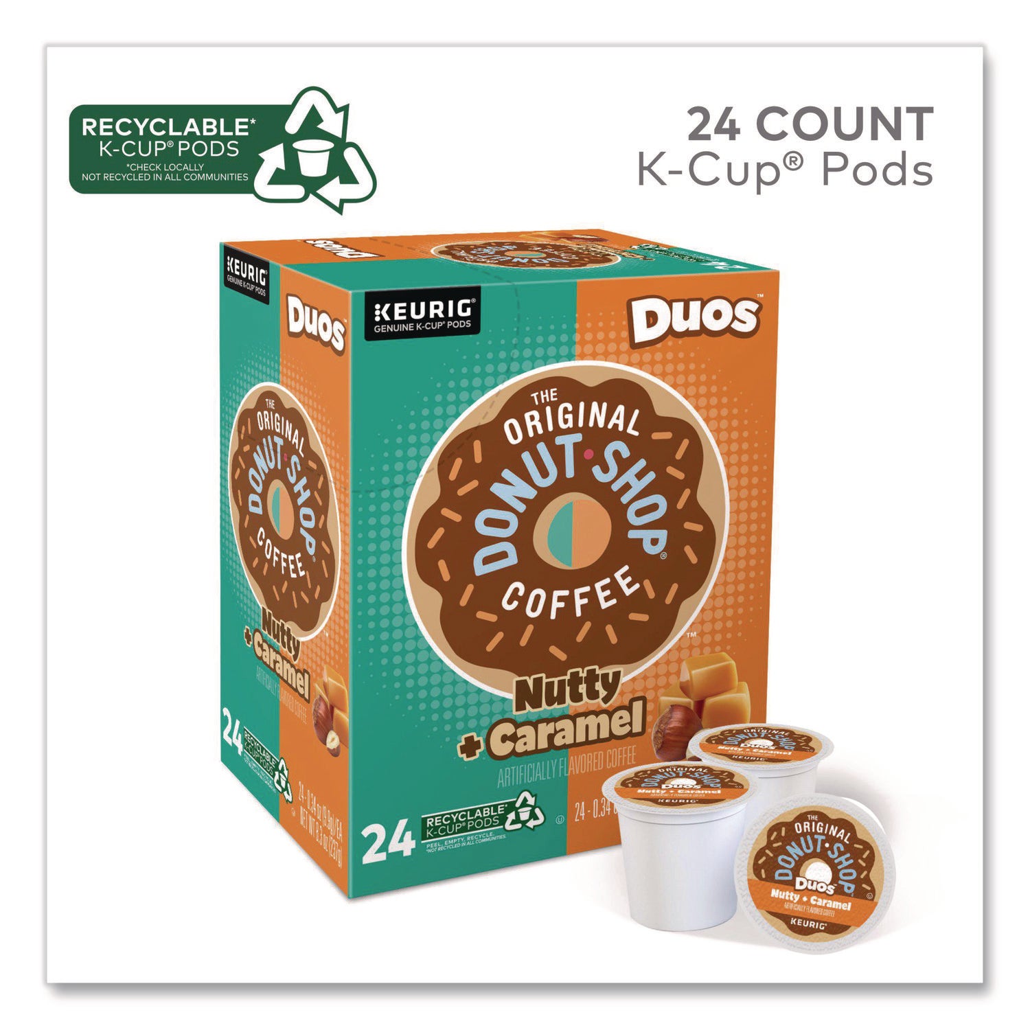 Compatible with Keurig Brewer - Medium - K-Cup - Nutty + Caramel - 24 / Box