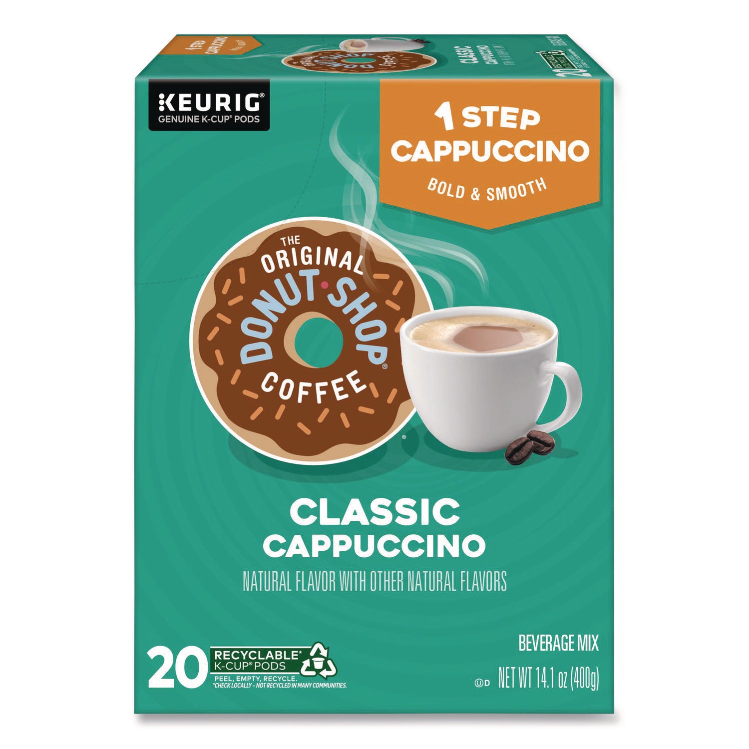 Dark - 0.7 oz - 20 K-Cup - K-Cup - Cappuccino, Classic - Kosher - 4 / Carton