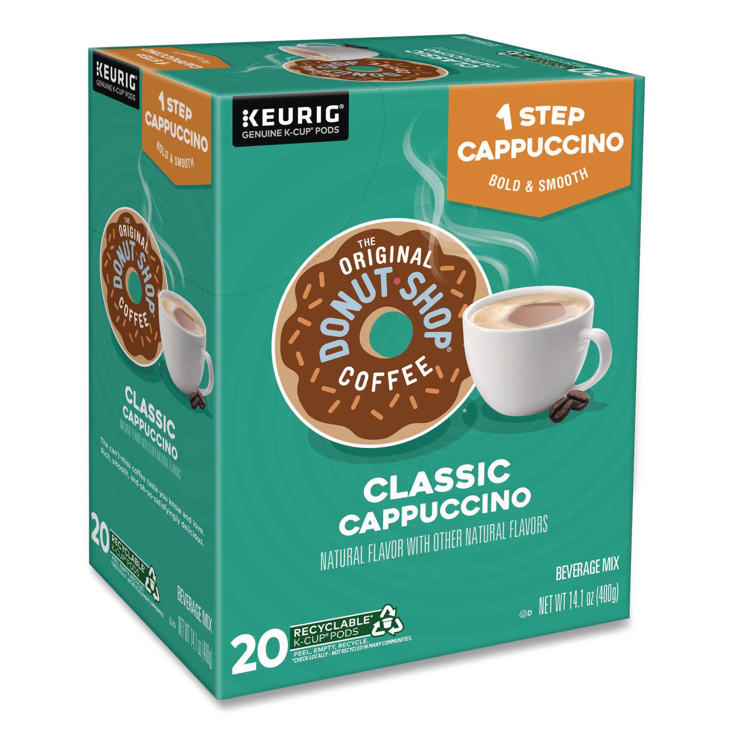 Dark - 0.7 oz - 20 K-Cup - K-Cup - Cappuccino, Classic - Kosher - 4 / Carton