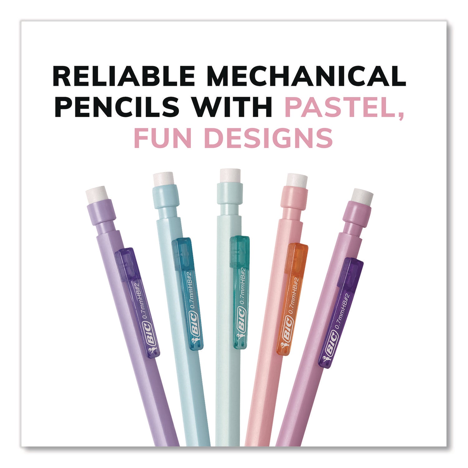 Mechanical Pencil Xtra Life, Pastel Colors, 40 Count