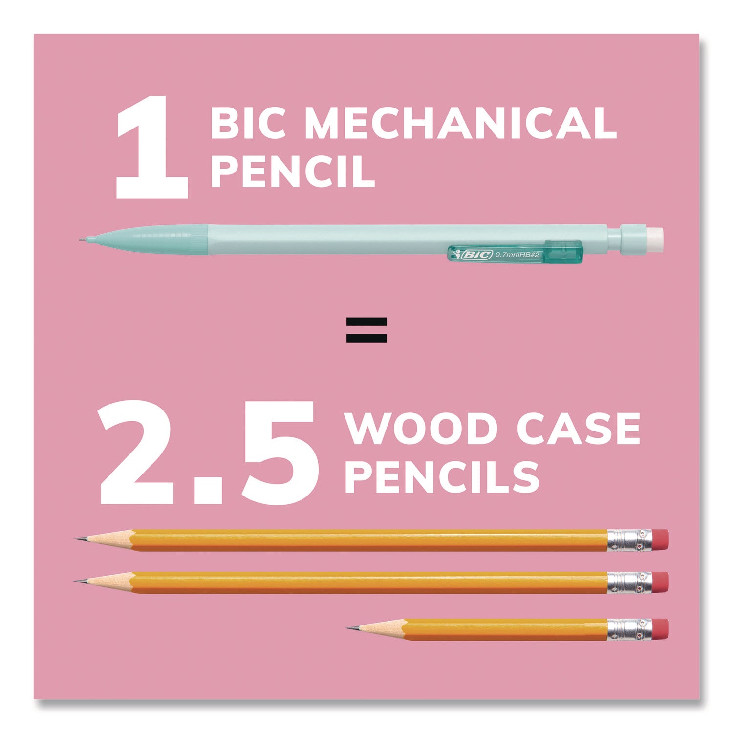 Mechanical Pencil Xtra Life, Pastel Colors, 40 Count