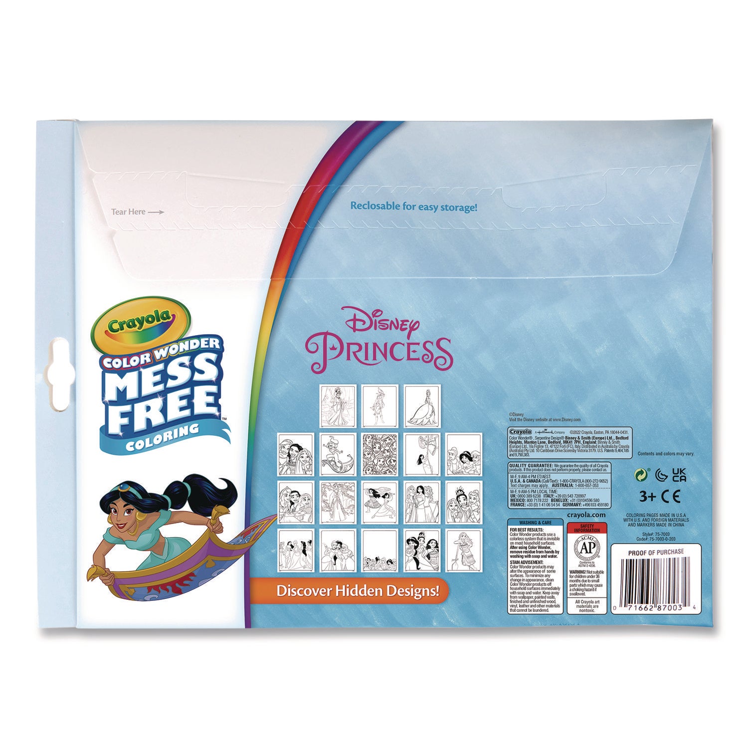 Disney Princess Color Wonder Kit, (18) Coloring Pages and (5) Markers