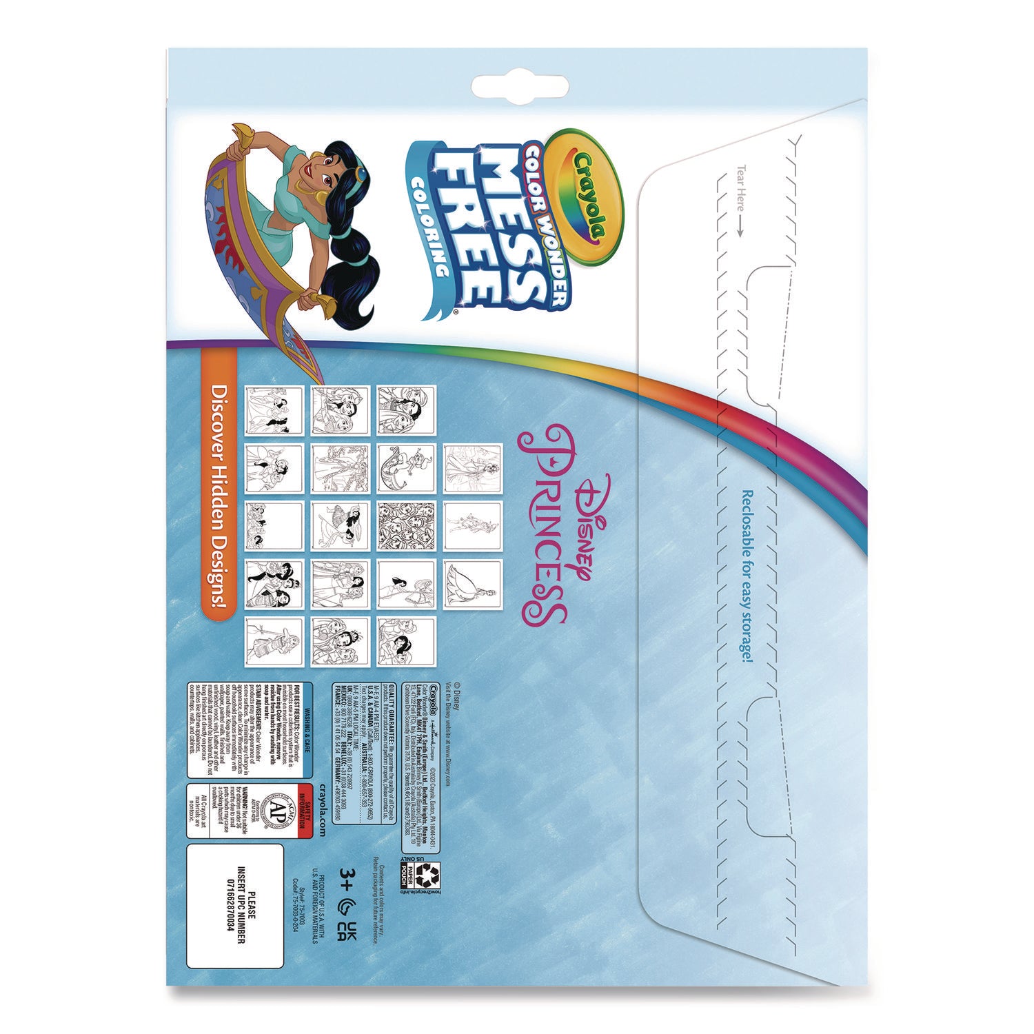 Disney Princess Color Wonder Kit, (18) Coloring Pages and (5) Markers
