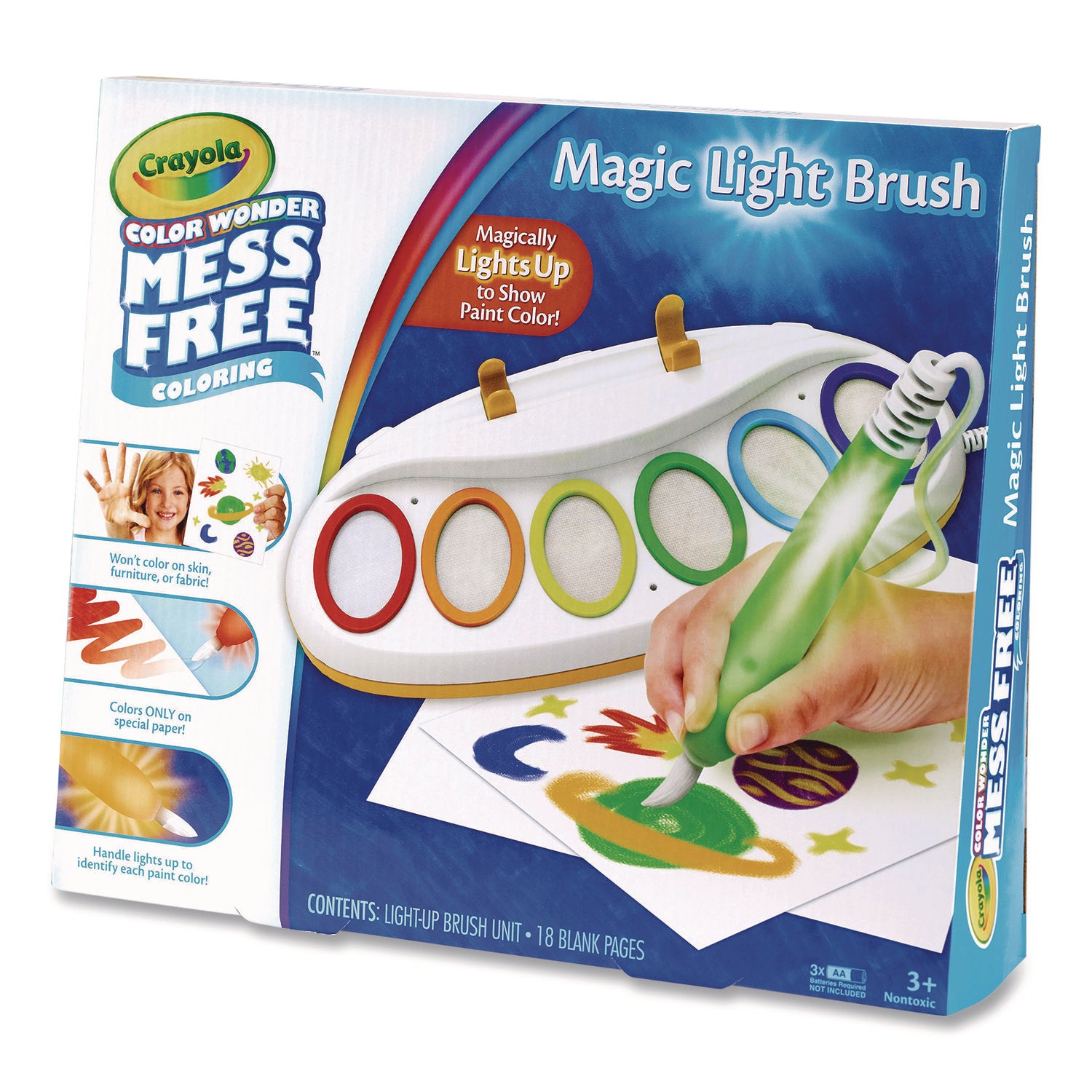 Color Wonder Magic Light Brush with (6) Color Wonder Paints and (18) Blank Color Wonder Paper Sheets