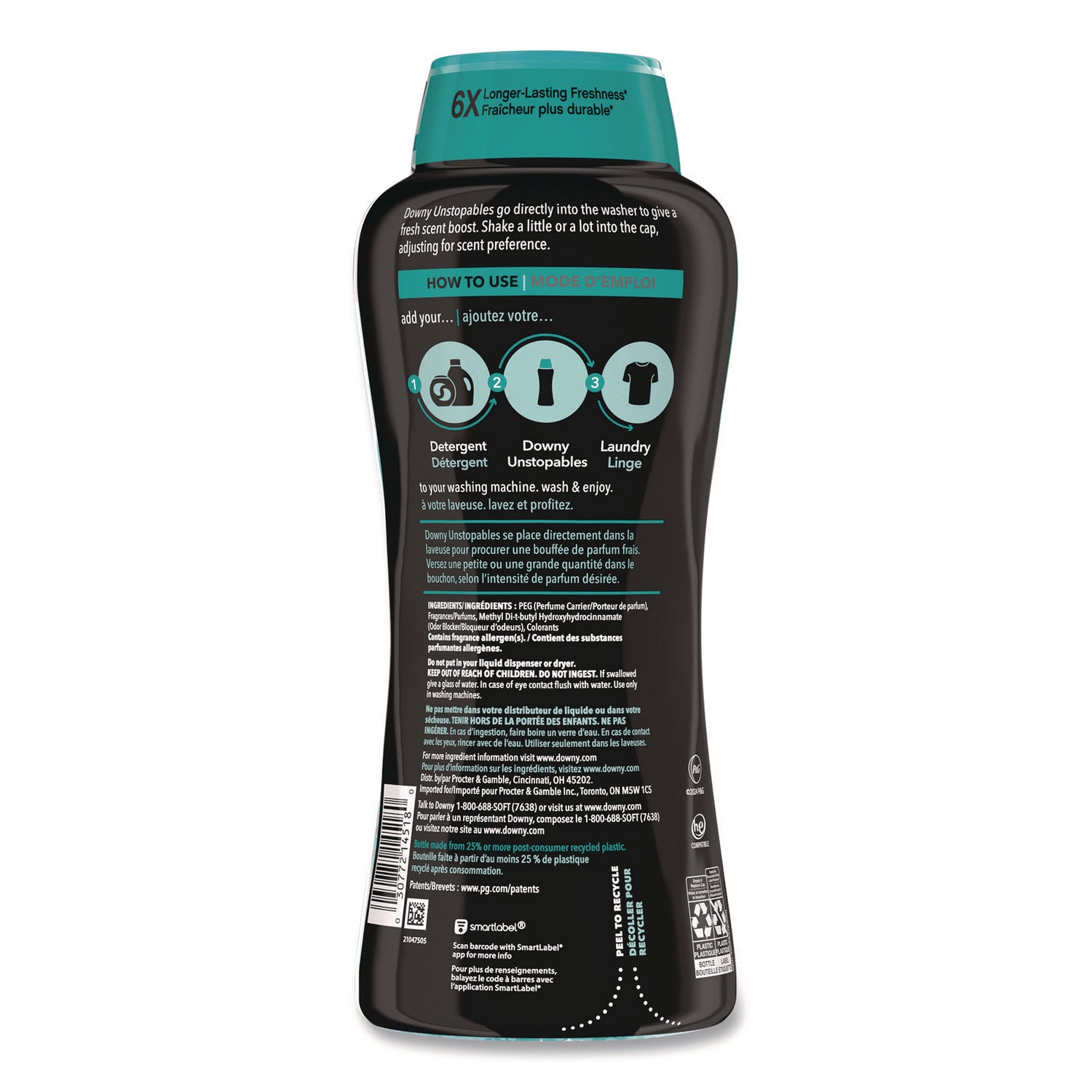 Unstoppables In-Wash Scent Booster Beads, Fresh Scent, 30.1 oz Canister