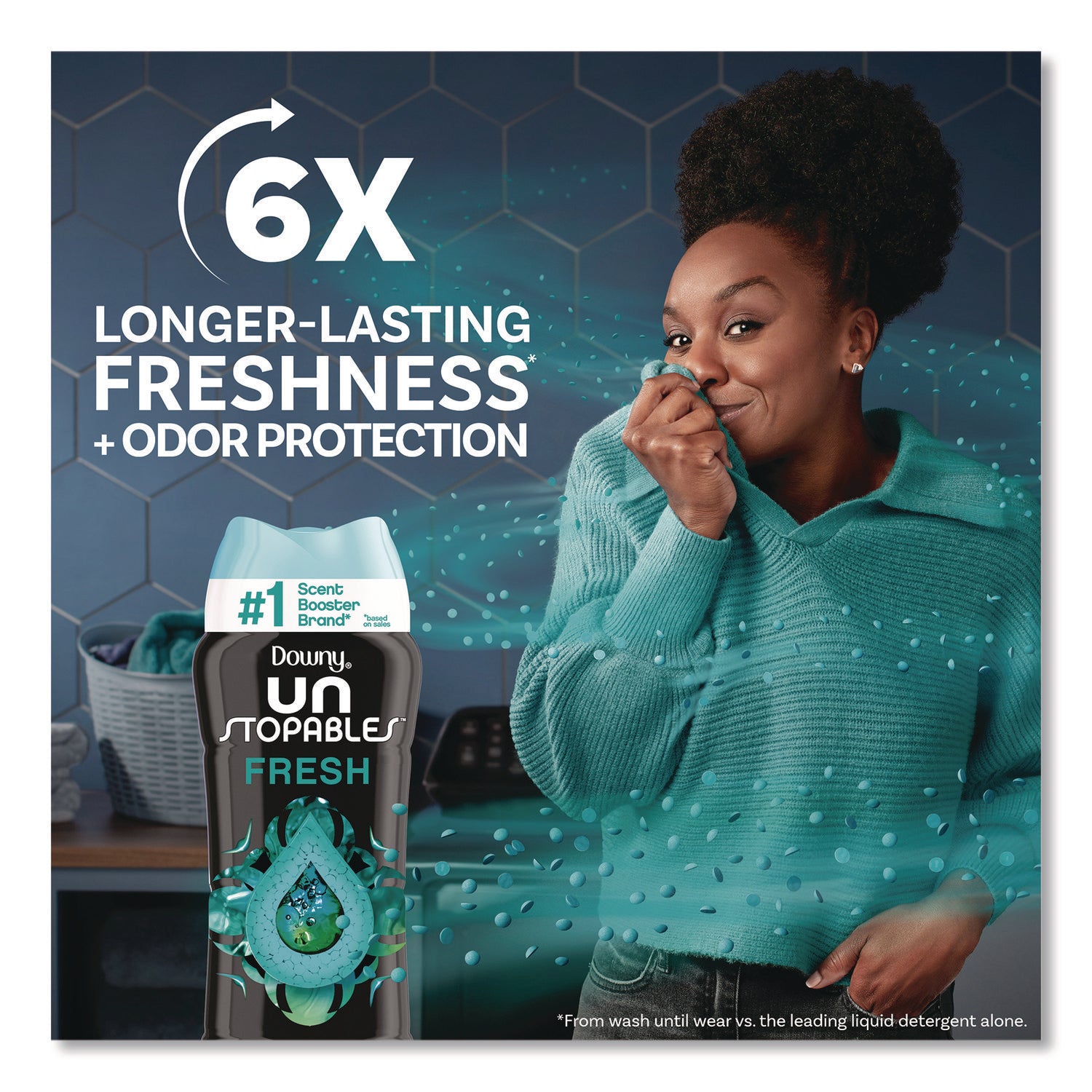 Unstoppables In-Wash Scent Booster Beads, Fresh Scent, 30.1 oz Canister