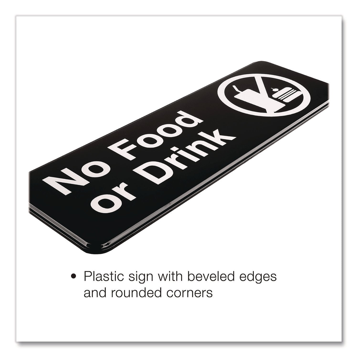 SIGN,NOF&D,9X3,BLK,3PK