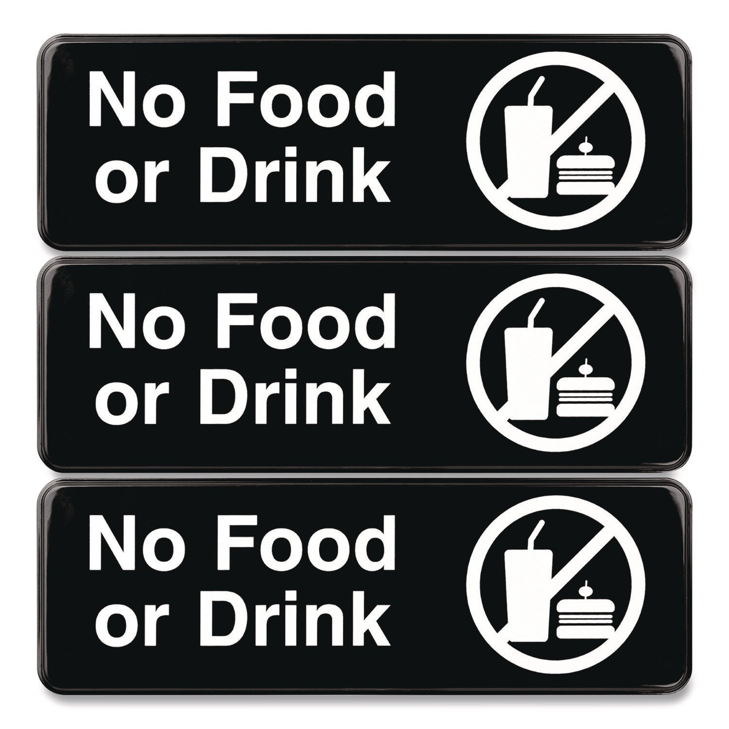 SIGN,NOF&D,9X3,BLK,3PK