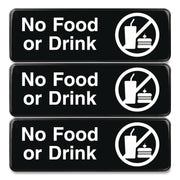SIGN,NOF&D,9X3,BLK,3PK