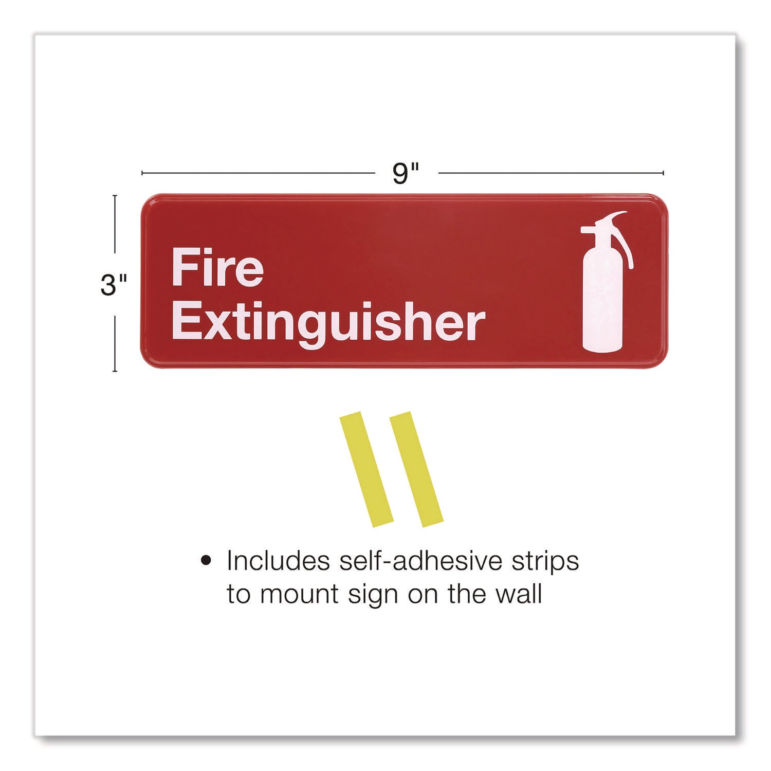 SIGN,FIRE,EXT,9X3,RED,3PK