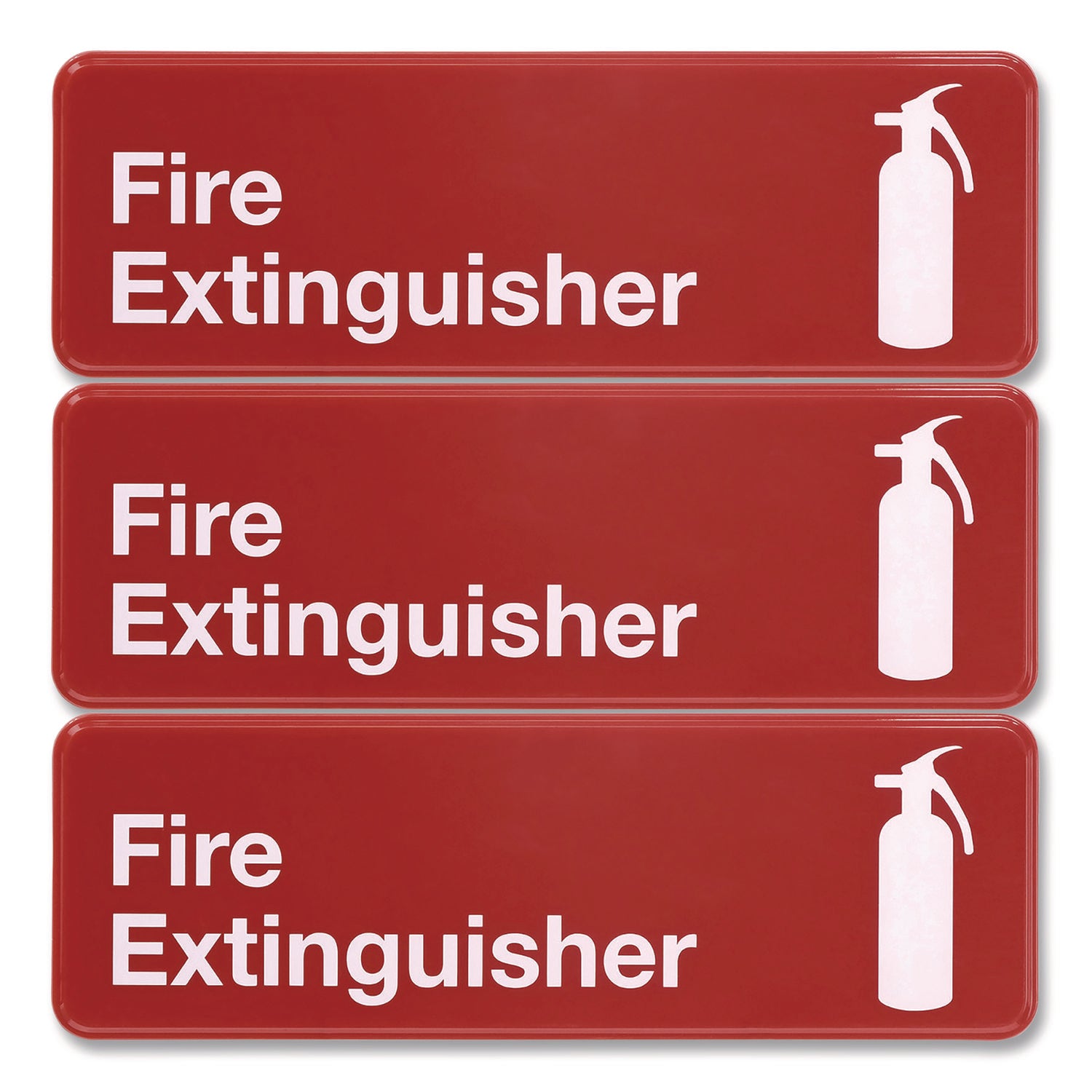 SIGN,FIRE,EXT,9X3,RED,3PK