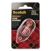 Tape Runner, 0.27" X 26 Ft, Dries Clear