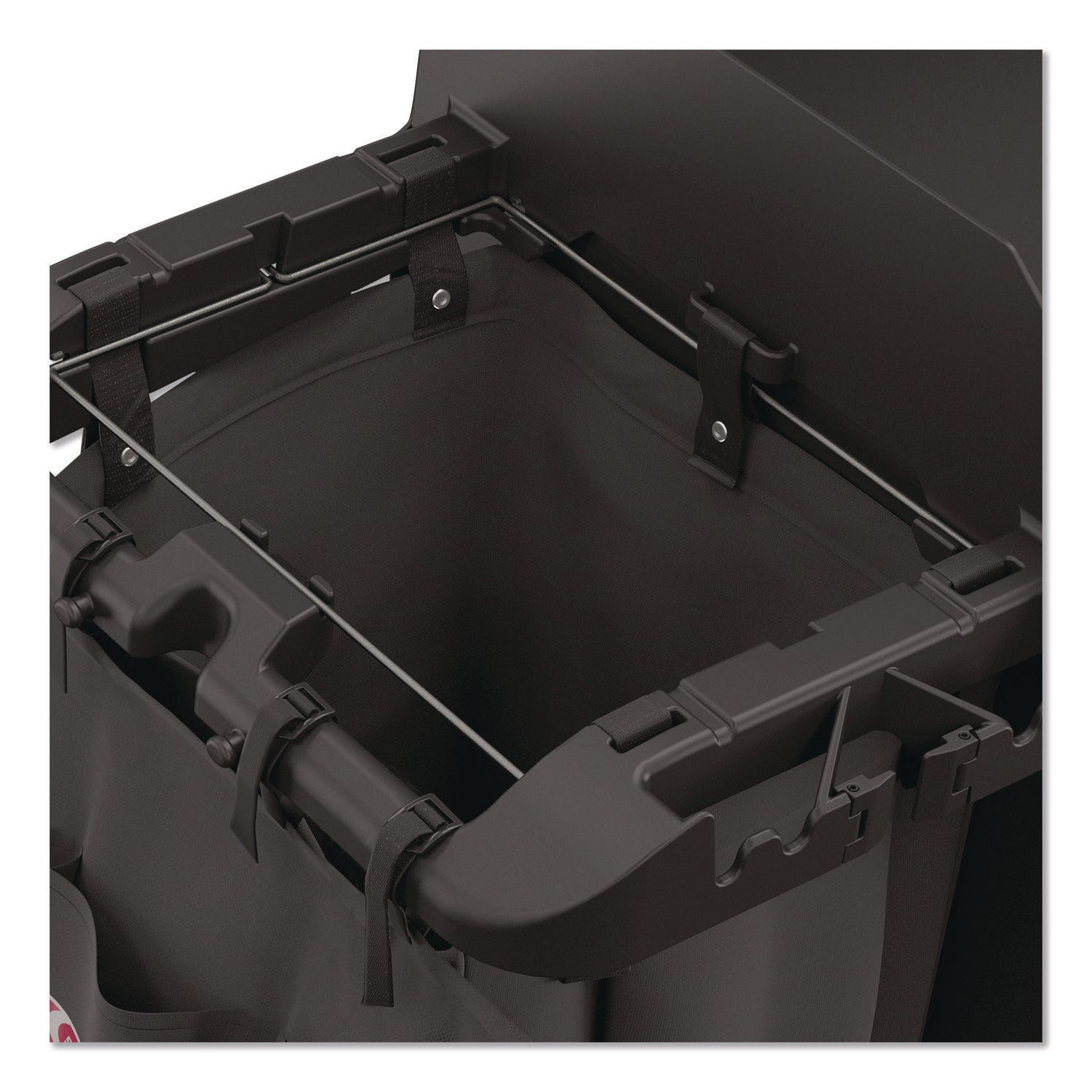8-Pocket Organizer for Suncast Commercial Full-Size and Compact Housekeeping Carts, 19.5" x 1.67" x 26.83", Black