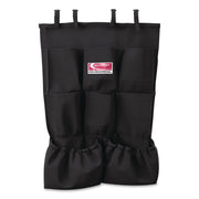 8-Pocket Organizer for Suncast Commercial Full-Size and Compact Housekeeping Carts, 19.5" x 1.67" x 26.83", Black