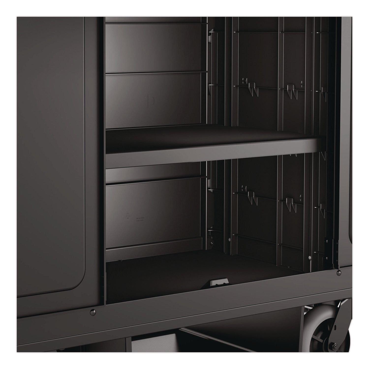 Adjustable Shelf for Suncast Commercial Full-Size Housekeeping Carts HKC1000/HKC2000, Plastic, Black