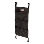 Linen Strap Bag for Suncast Commercial Full-Size and Compact Housekeeping Carts, 16.25" x 1" x 31.75", Black