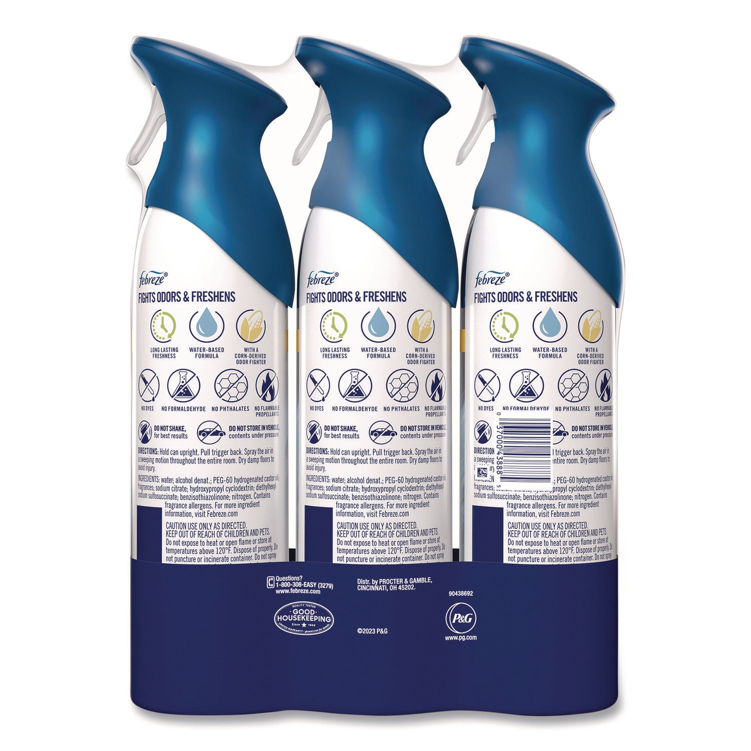 Febreze Air Freshener Spray, Ocean Scent, 8.8 fl oz, 3 Pack