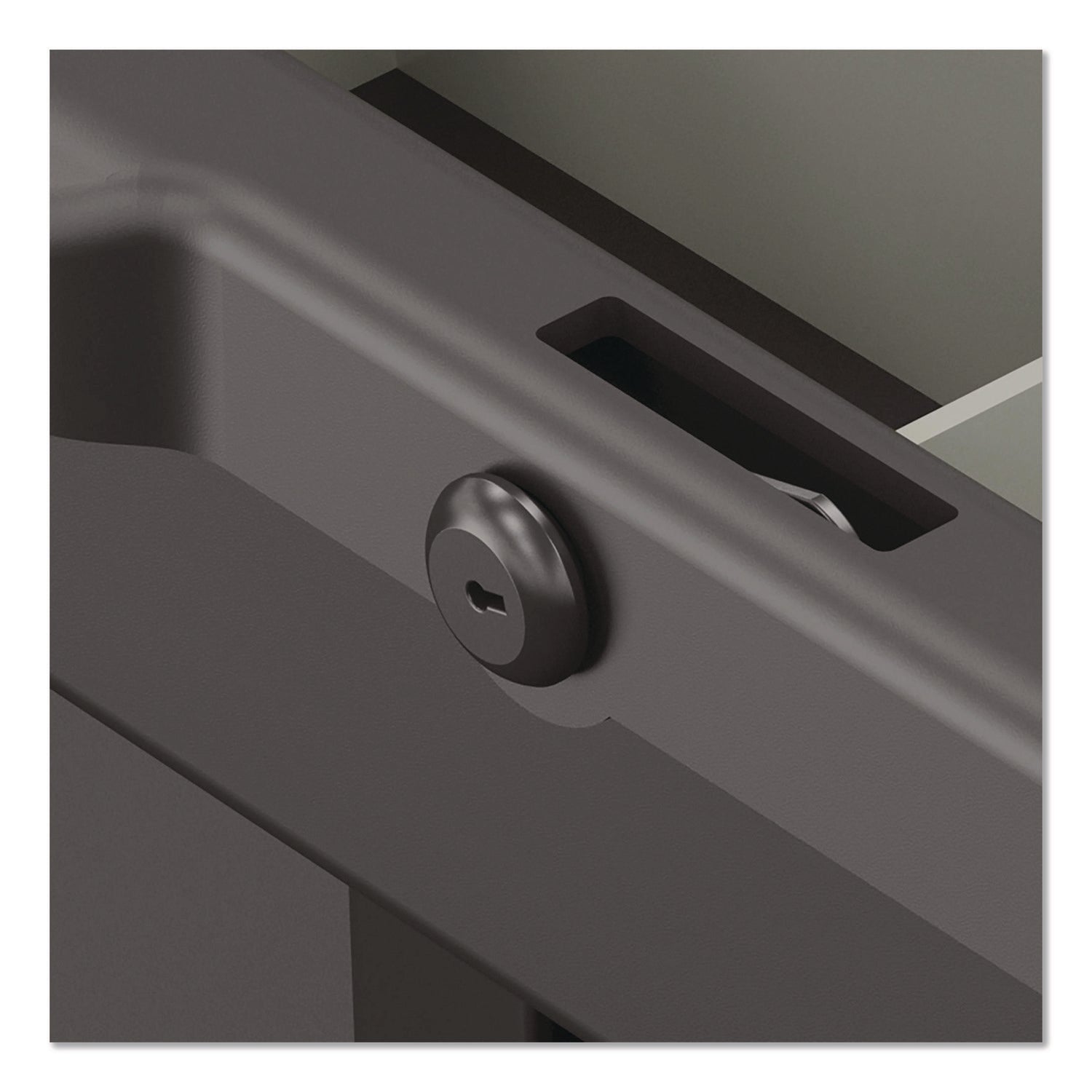 Lockable Slide Drawer with Dividers for Suncast Commercial Full-Size Housekeeping Carts HKC1000/HKC2000, Plastic, Black