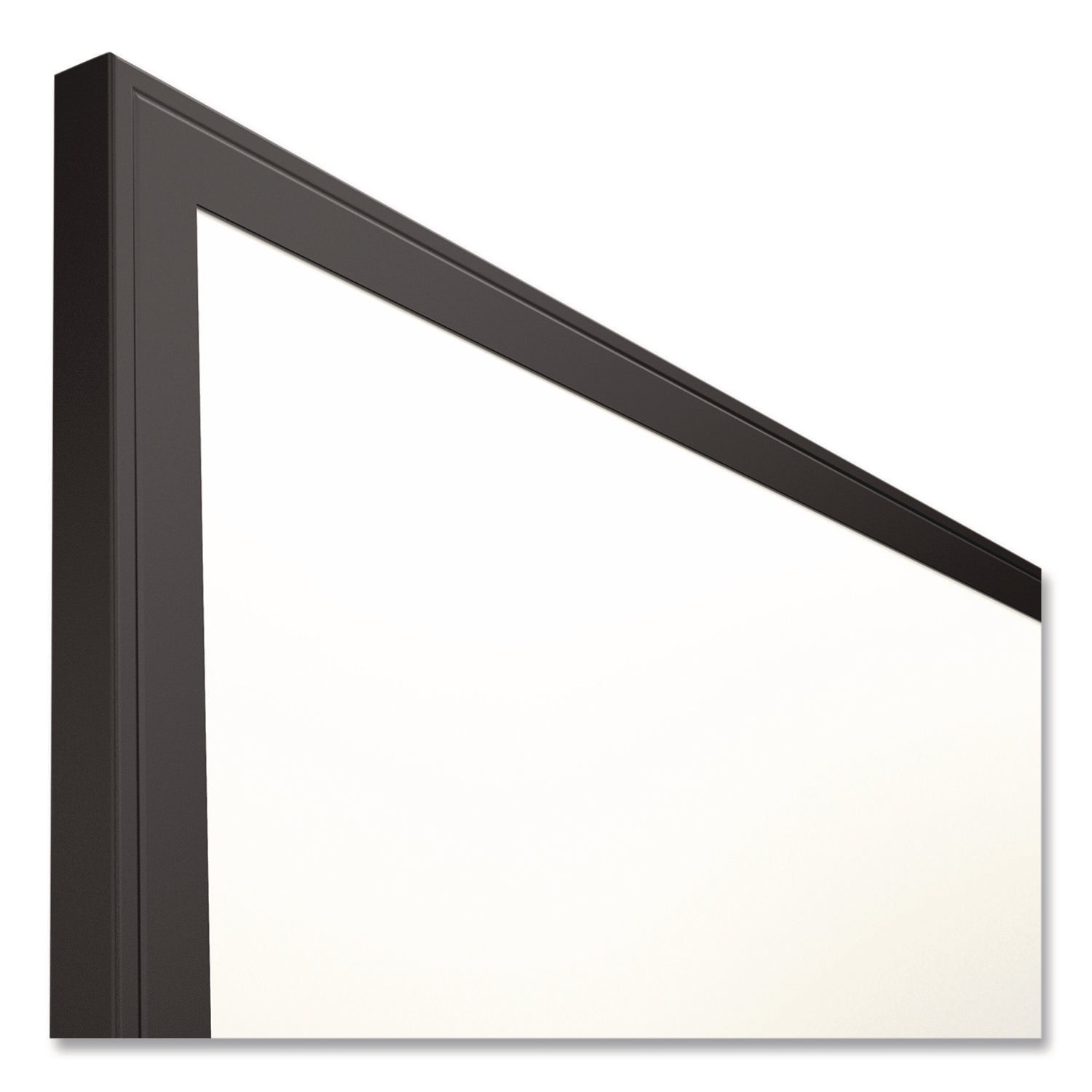 Melamine Dry Erase Board, 3 ft x 2 ft, White Surface, Black Aluminum Frame