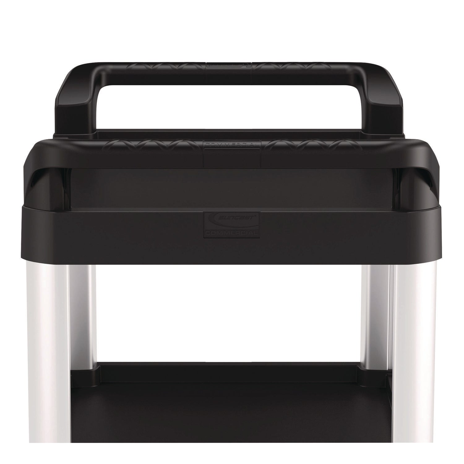 Three-Shelf Service Cart, Metal/Plastic, 3 Shelves, 300 lb Capacity, 20" x 39.85" x 38.17", Black