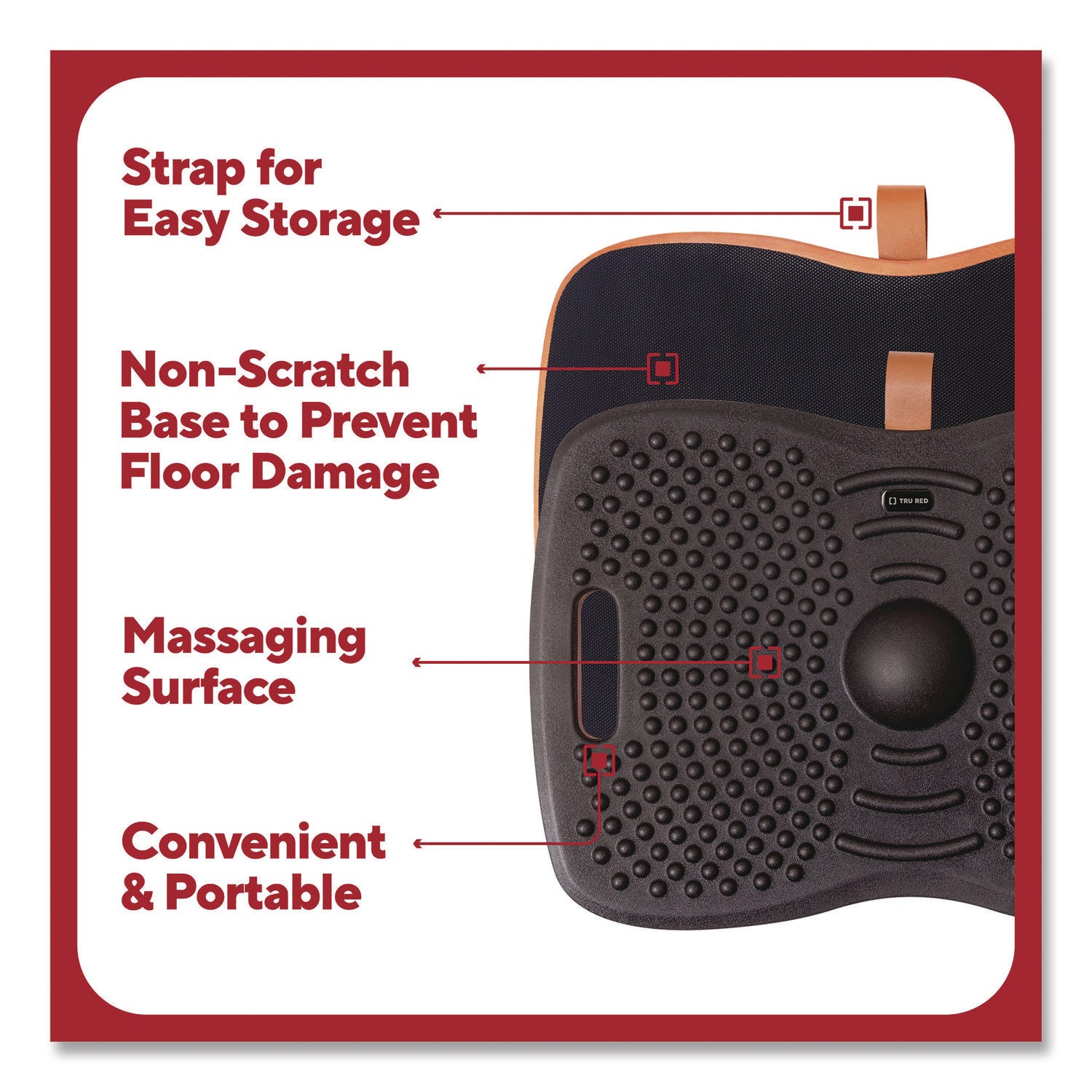 Anti-Fatigue Balance Board, 19.68 x 13.97, Black