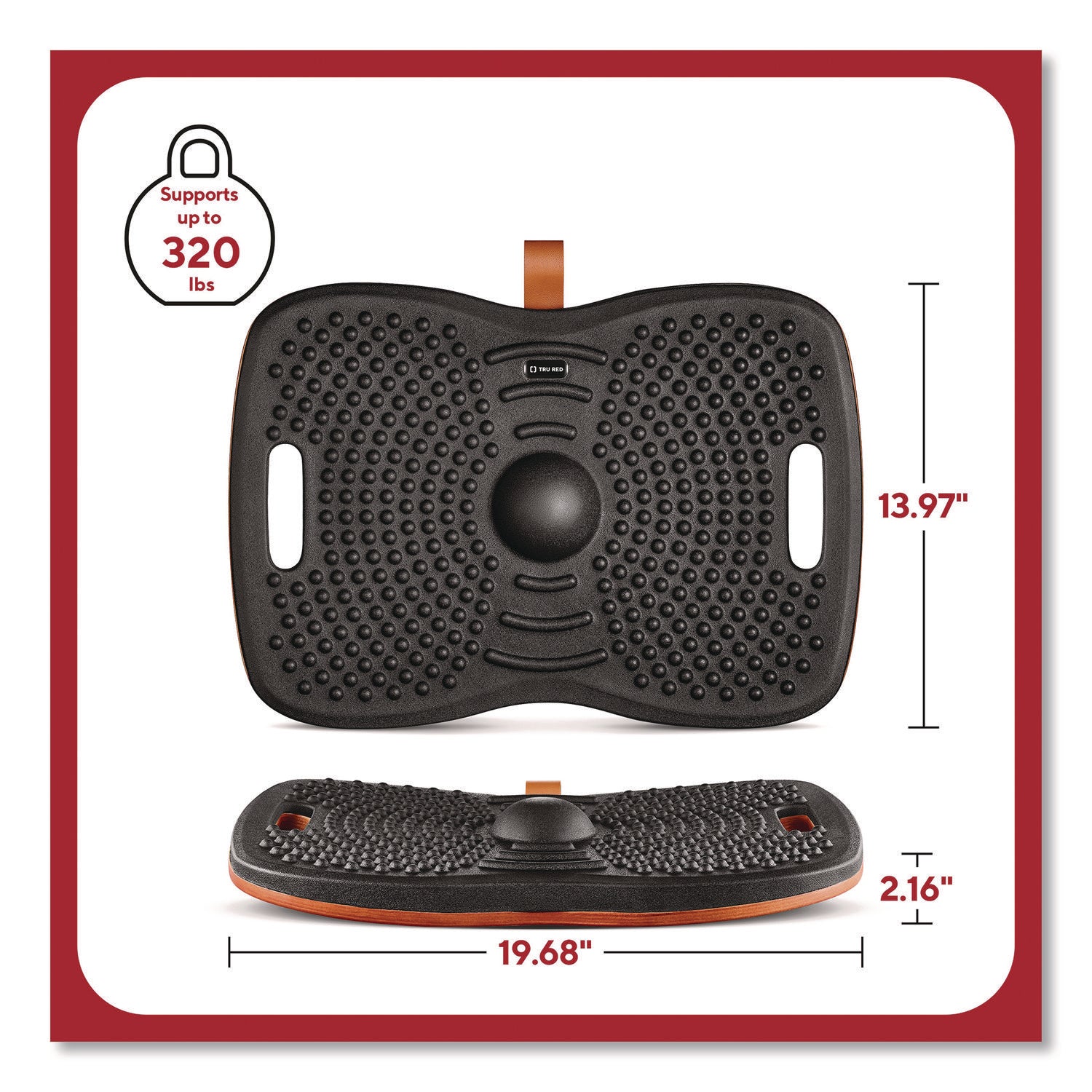 Anti-Fatigue Balance Board, 19.68 x 13.97, Black