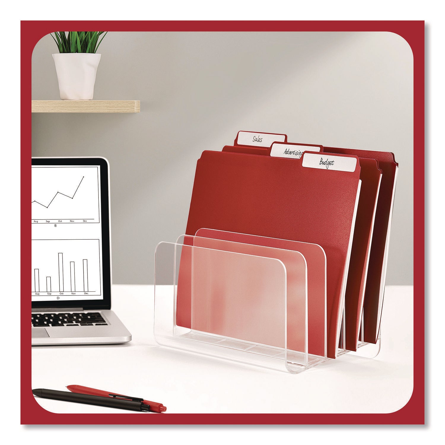 ORGANIZER,DESK,INCLNE,CLR