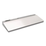 Glass Desktop Dry Erase Board, 18.1" x 5.9", White Surface, Aluminum Frame