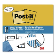 Easy-Erase Whiteboard Sheets, Plastic Surface, 9.1 x 9.1, White, 2/Pack