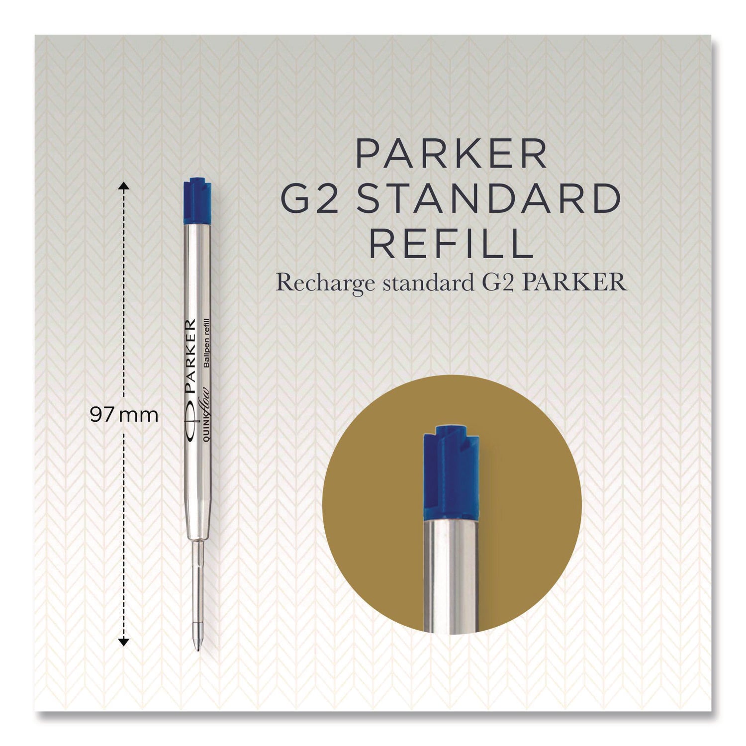 Parker Ballpoint Pen Refill - Fine Point - Blue Ink - 1 Each