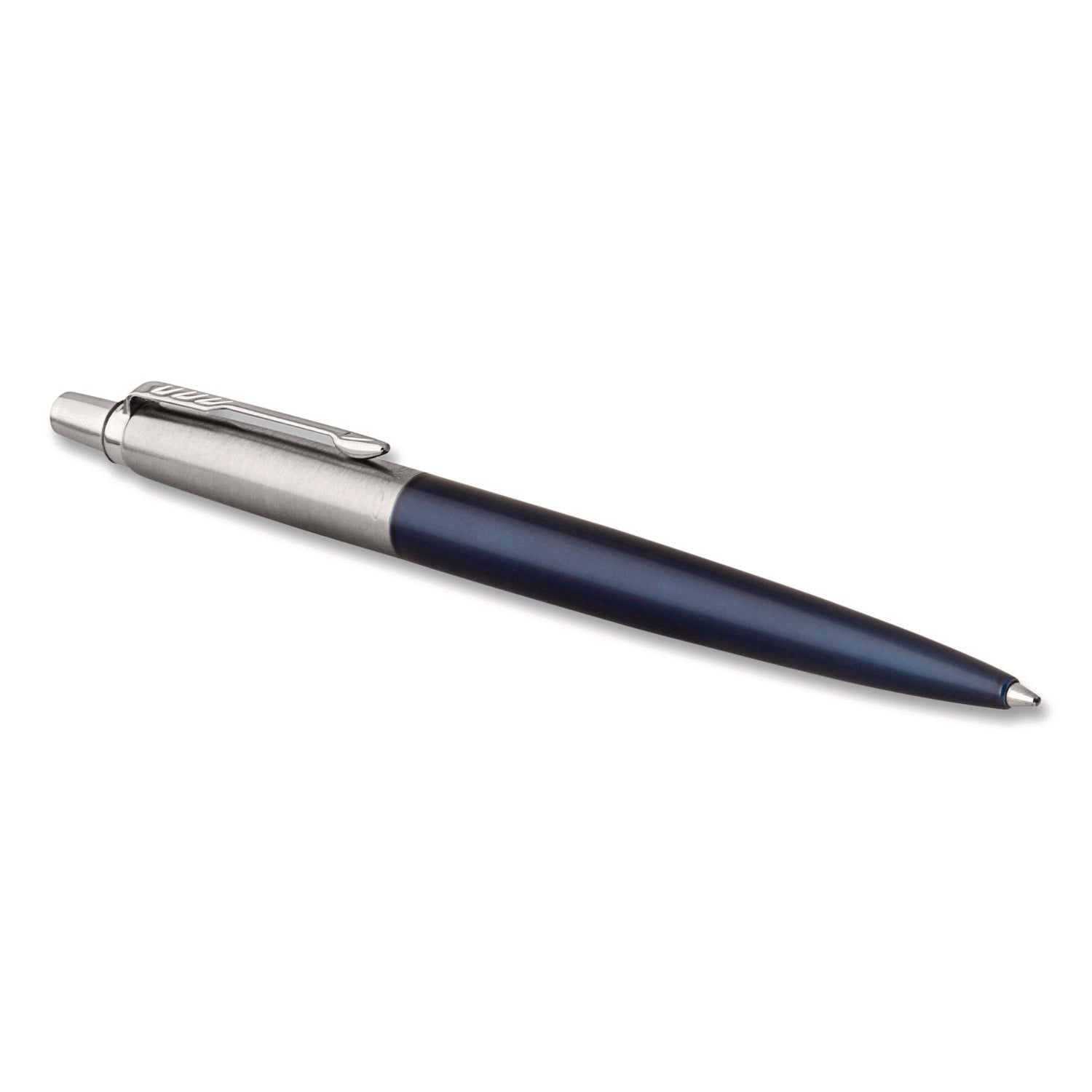 Parker Jotter Ballpoint Pen, Medium Point, Blue Ink, Refillable, Royal Blue Stainless Steel Barrel, 1 Each