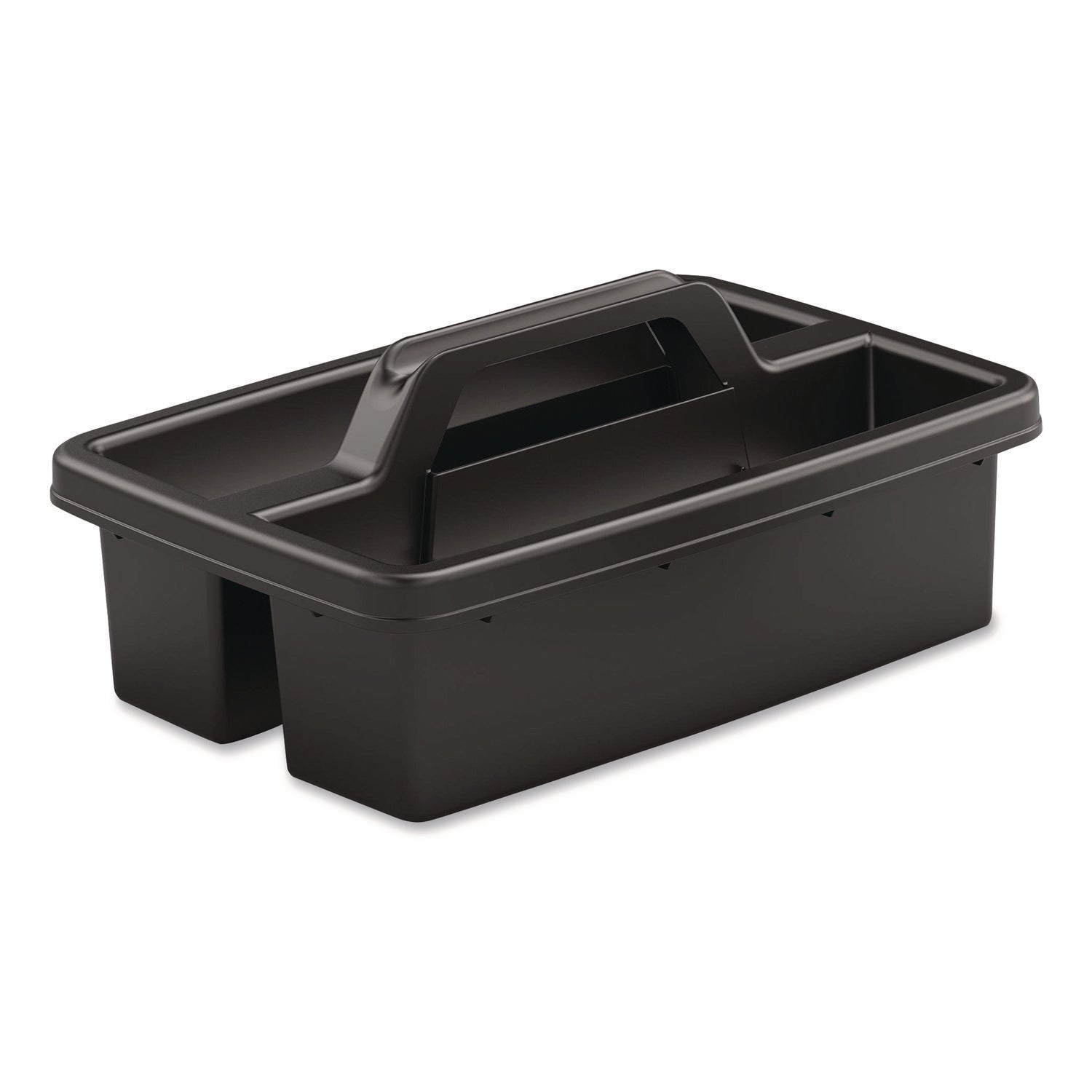 Toilet Brush Caddy Kit, 8" Handle, Black