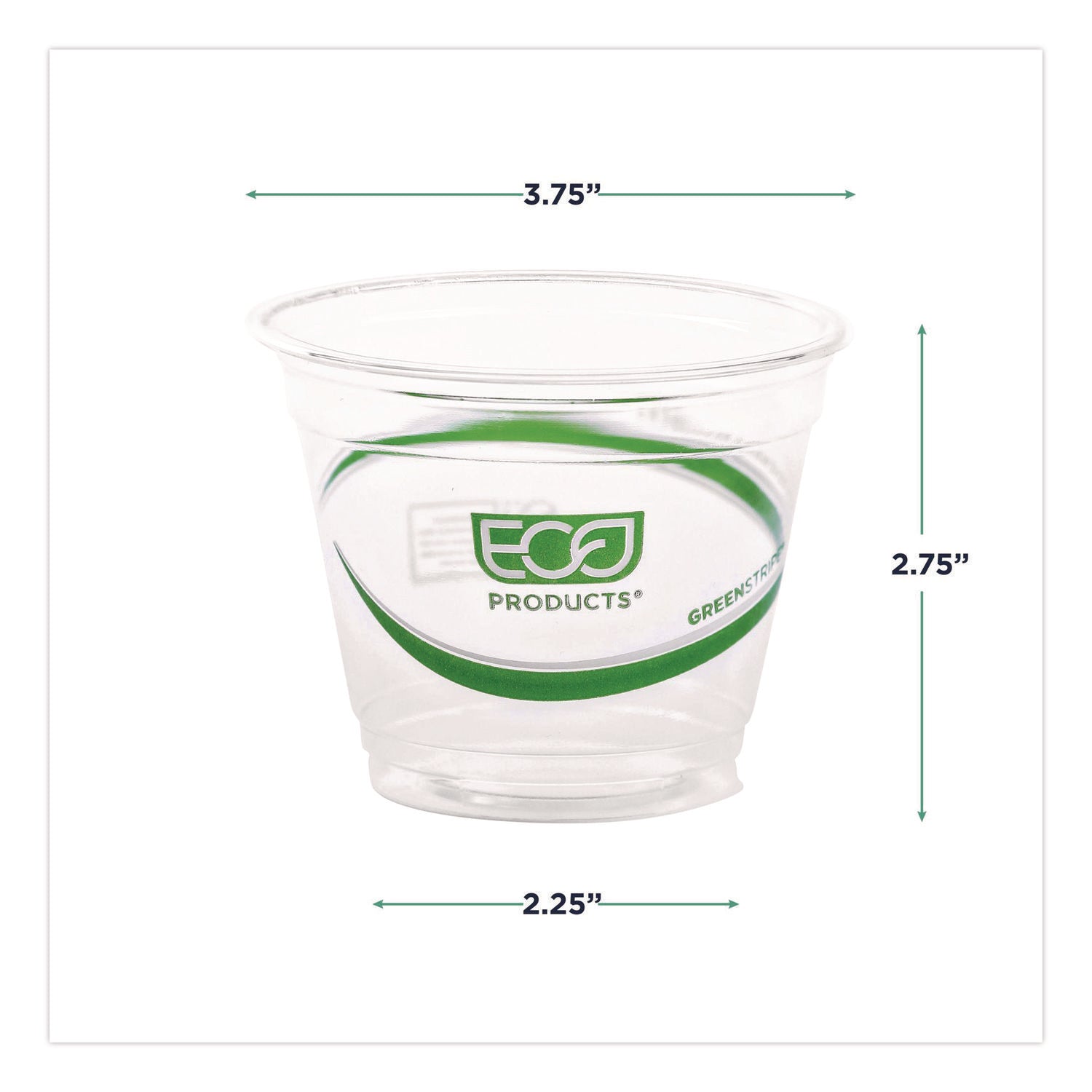9 fl oz - Clear - Polylactic Acid (PLA) - Cold Drink - 50/Pack - 20 / Carton