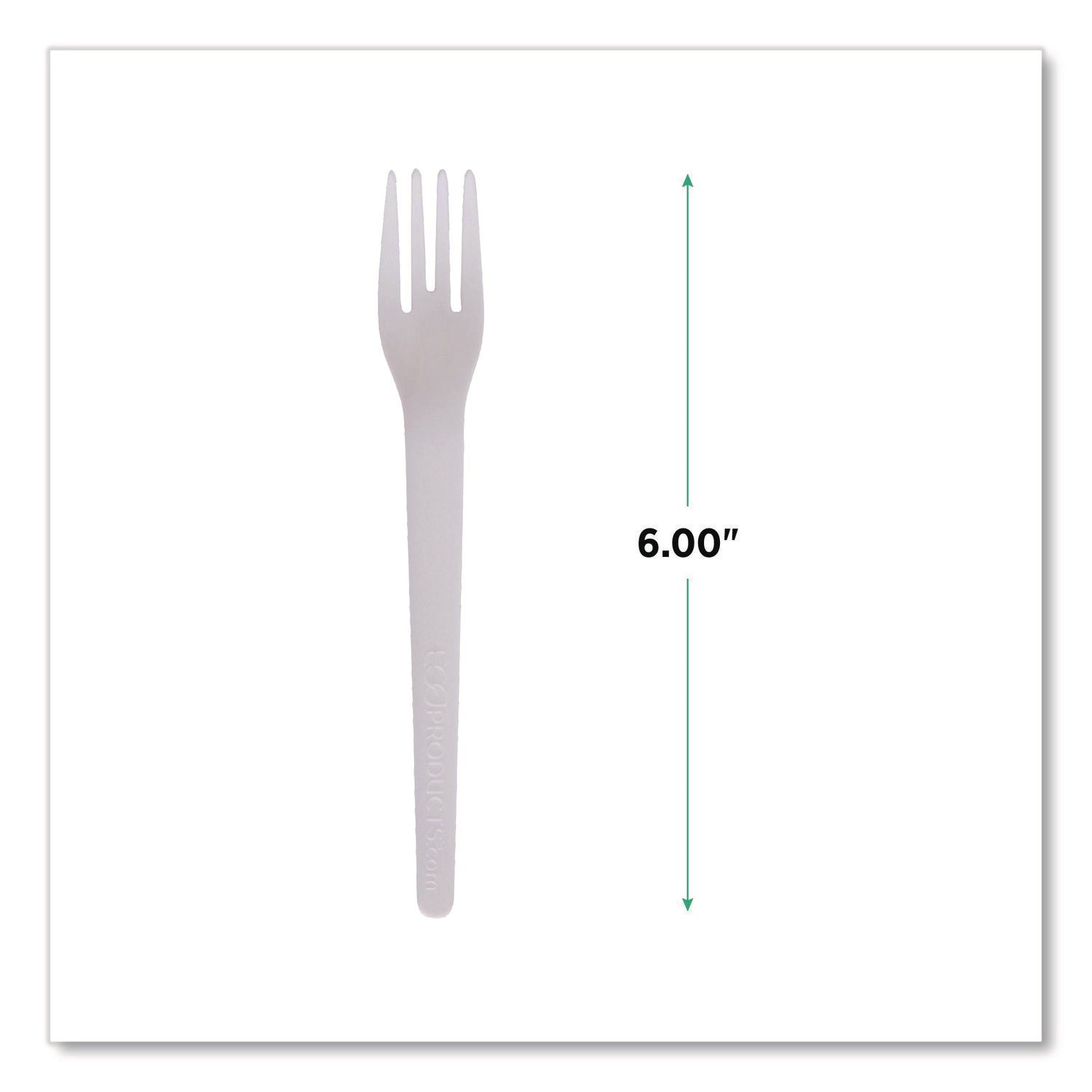 1 Piece(s) - Fork - 1 x Fork - Disposable - Pearl White - 50/Pack - 20 / Carton