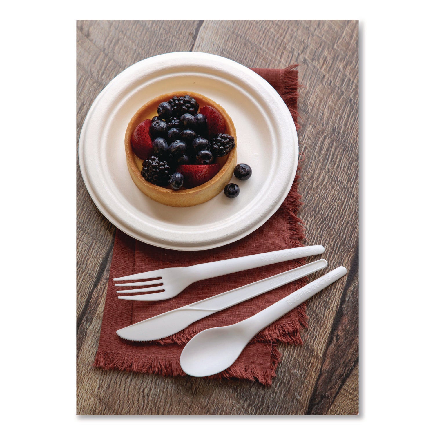 1 Piece(s) - Fork - 1 x Fork - Disposable - Pearl White - 50/Pack - 20 / Carton