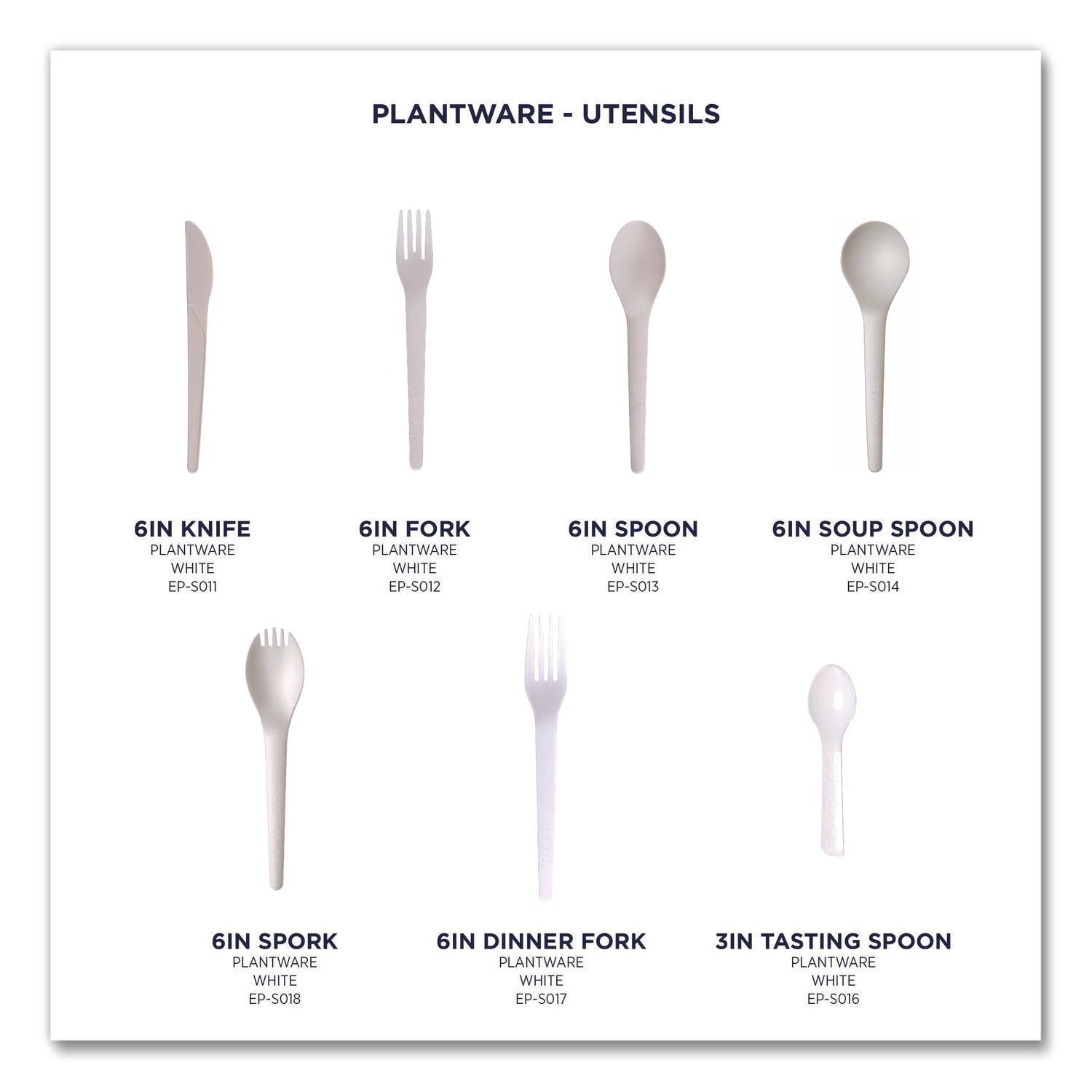 1 Piece(s) - Fork - 1 x Fork - Disposable - Pearl White - 50/Pack - 20 / Carton