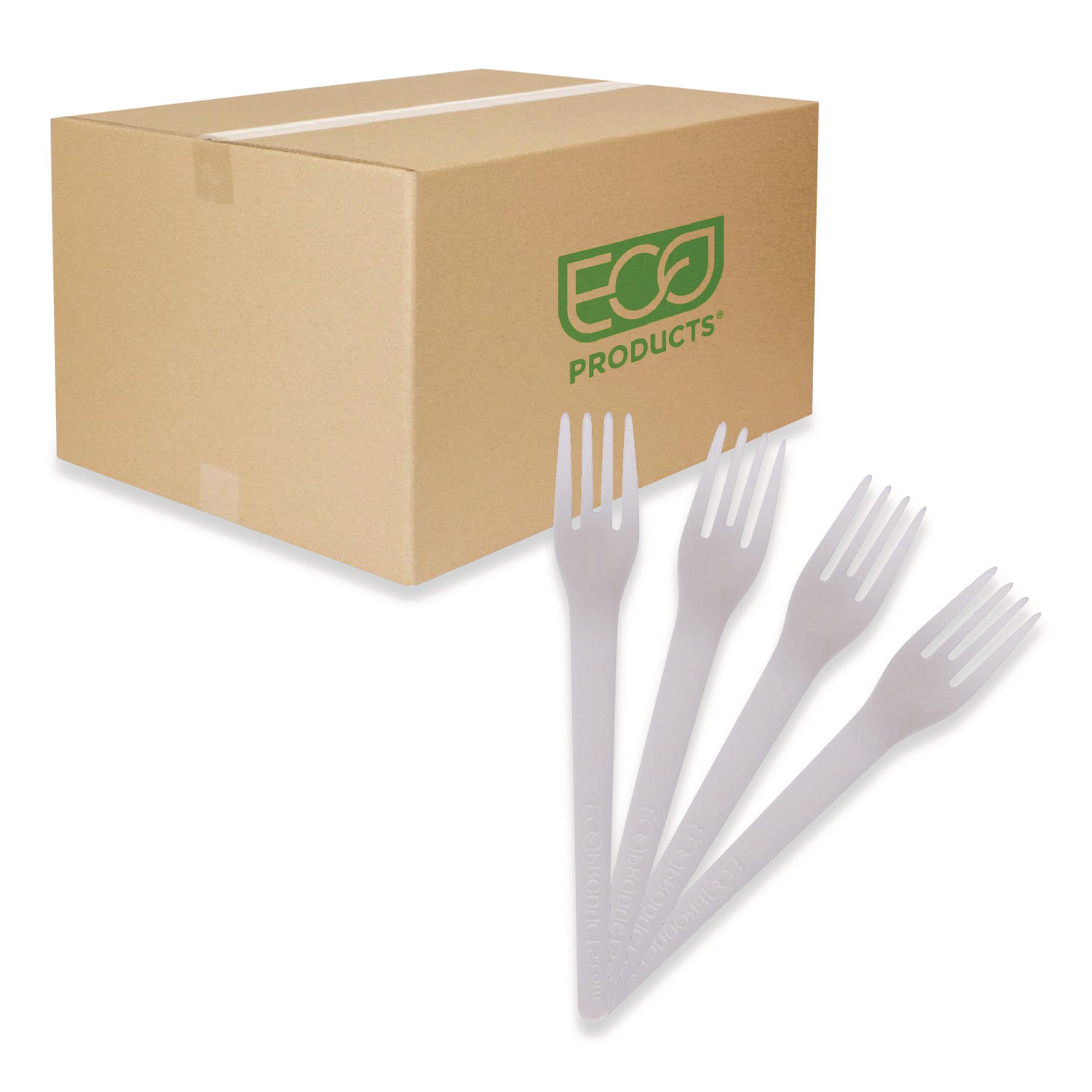 1 Piece(s) - Fork - 1 x Fork - Disposable - Pearl White - 50/Pack - 20 / Carton