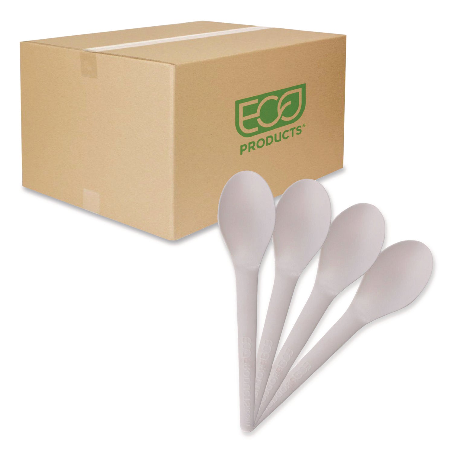 1 Piece(s) - Spoon - 1 x Spoon - Disposable - Pearl White - 50/Pack - 20 / Carton