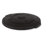 Utility Trash Can Lid for 44 gal Trash Can, 24.88" Diameter x 3", Black