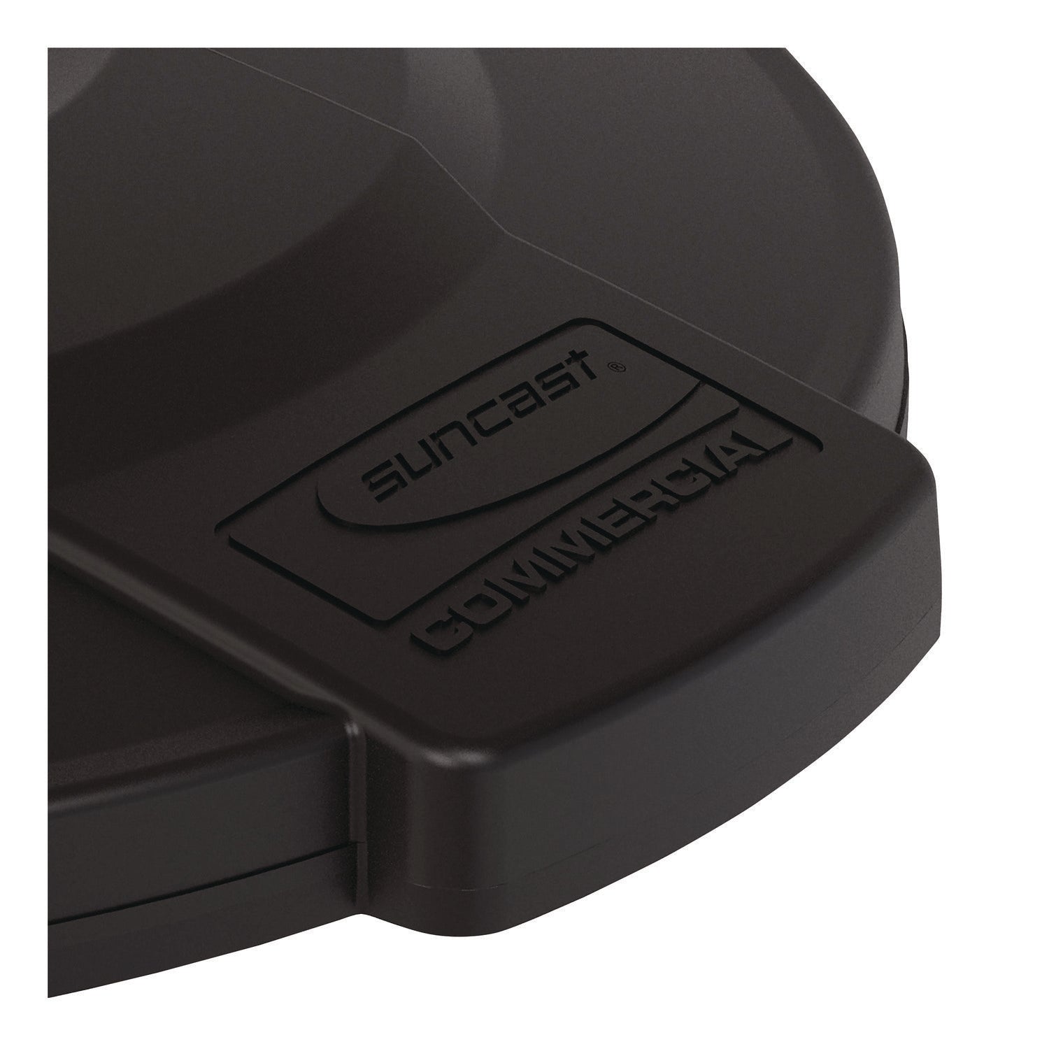 Utility Trash Can Lid for 32 gal Trash Can, 22.22" Diameter x 3", Black
