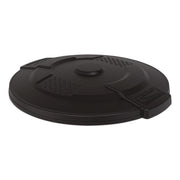 Utility Trash Can Lid for 32 gal Trash Can, 22.22" Diameter x 3", Black