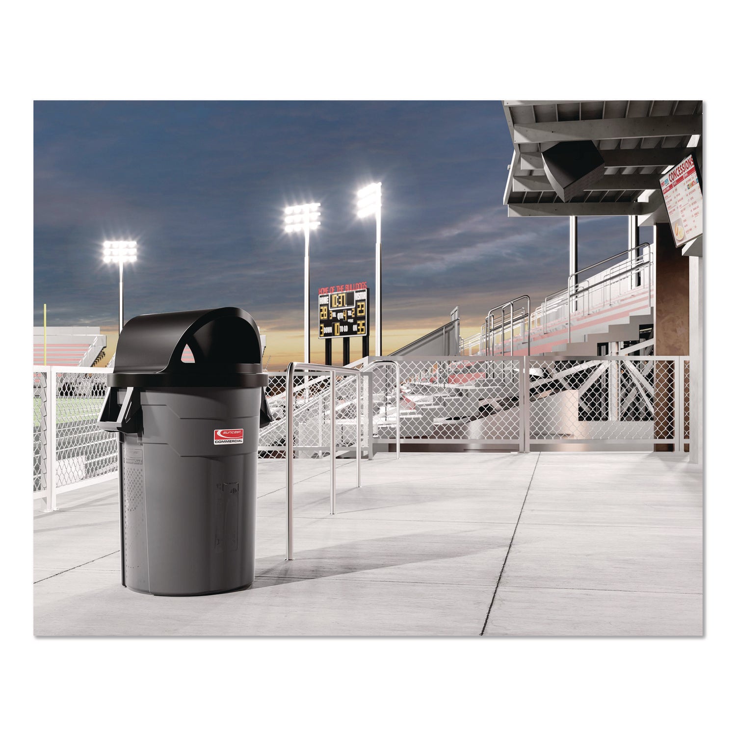Dome Top Lid, 25" Diameter, Black,