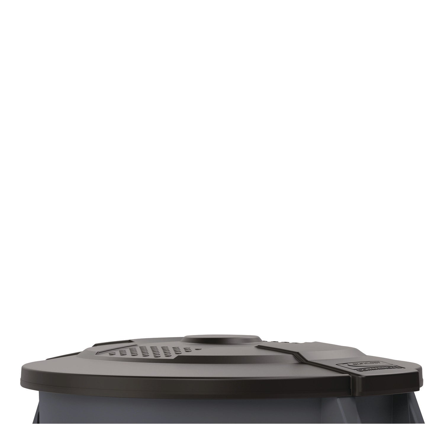 Utility Trash Can Lid for 44 gal Trash Can, 24.88" Diameter x 3", Black
