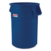 Injection Molded Utility Trash Can, 44 gal, Plastic/Resin, Blue