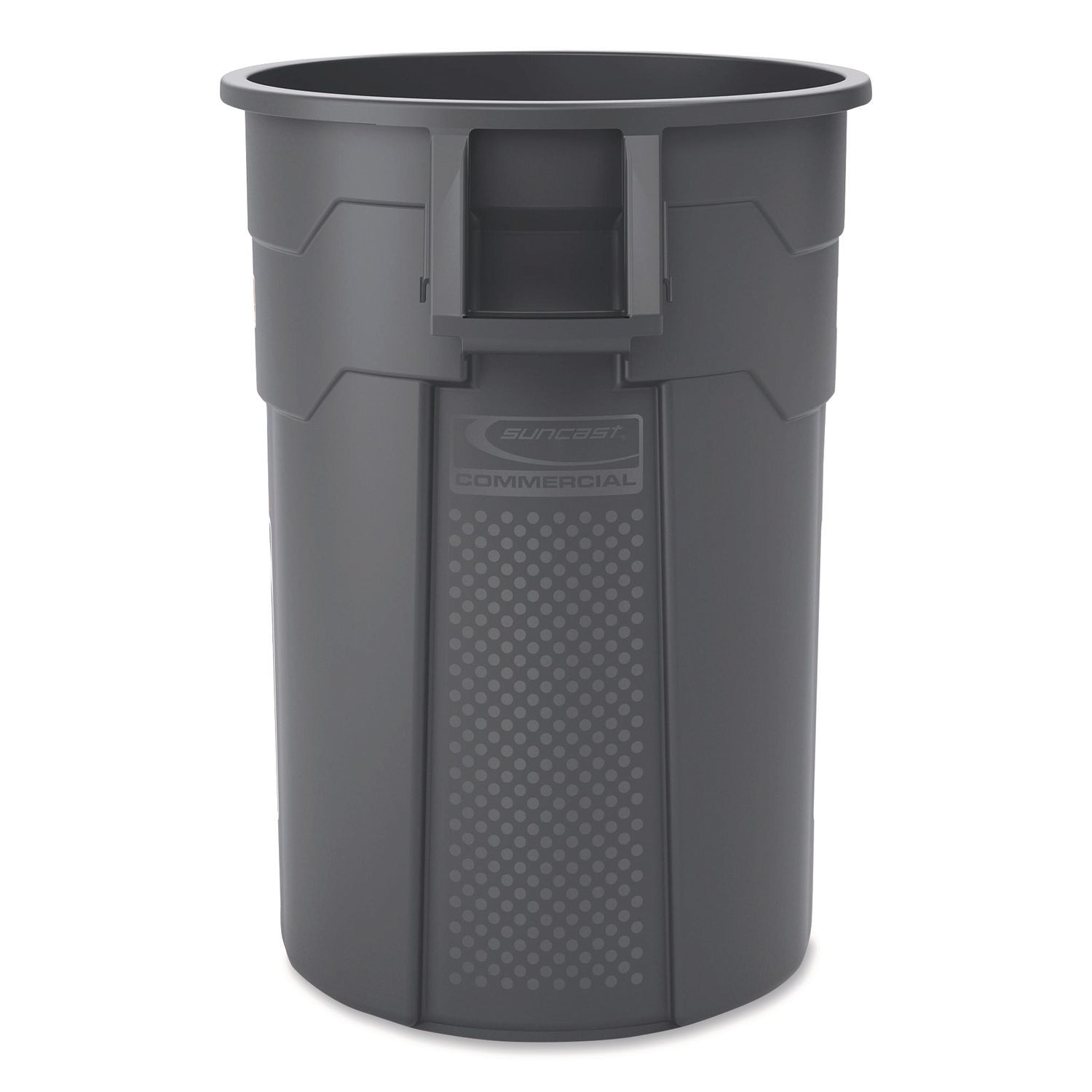 Injection Molded Utility Trash Can, 44 gal, Plastic/Resin, Gray