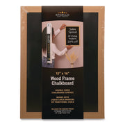 Chalkboard Sign, Black Surface, Brown Frame, 12 x 16