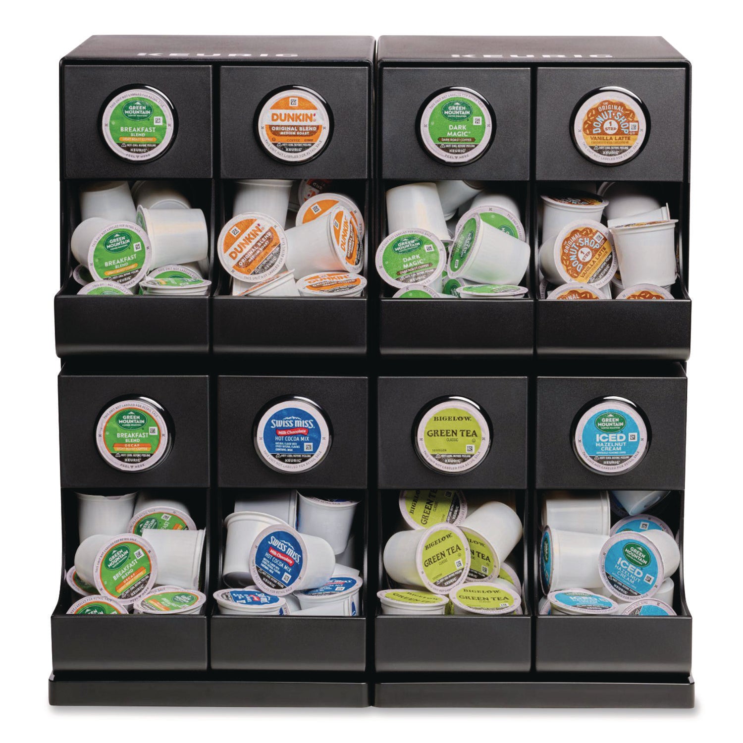 Keurig K-Cup Modular Merchandiser - 8 x Coffee/Tea Pod - Black - Plastic - 1 Each