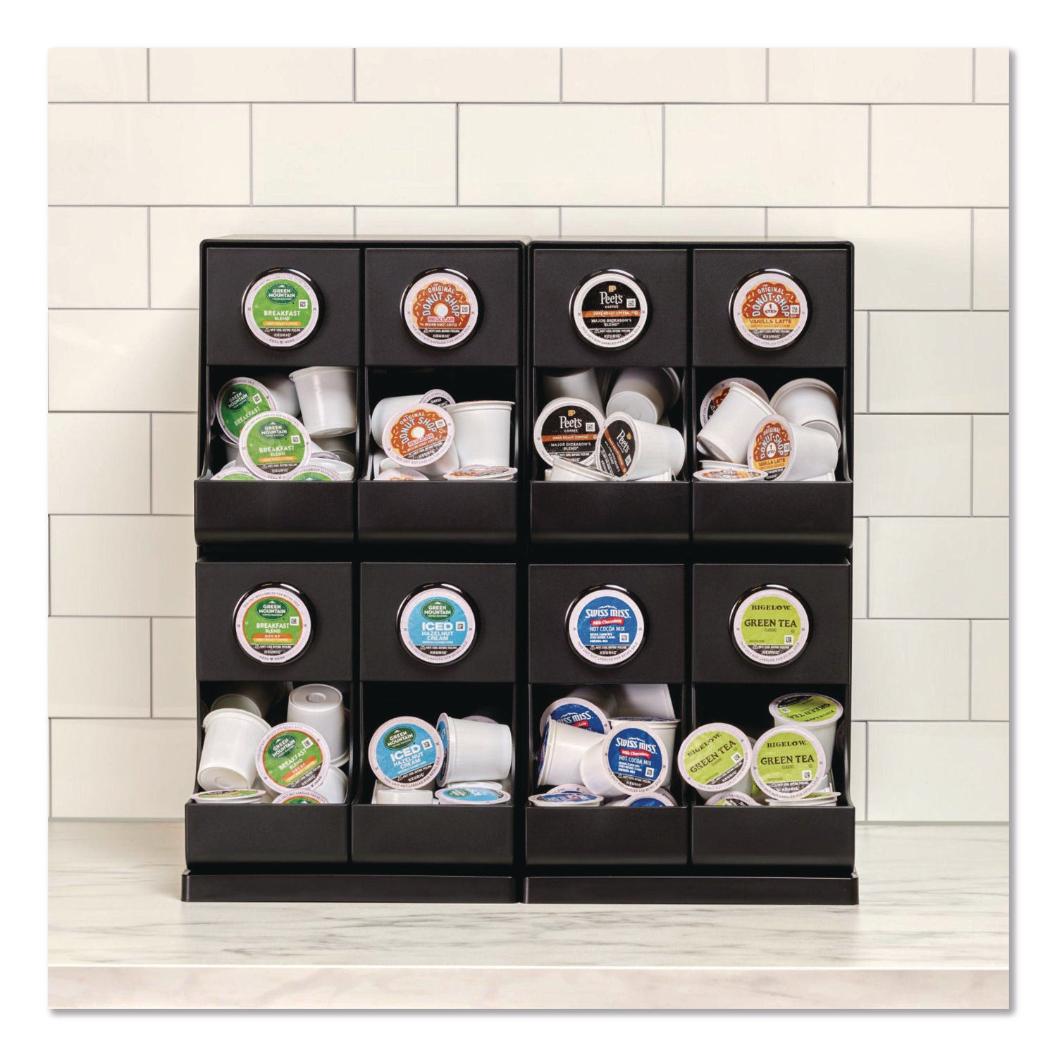 Keurig K-Cup Modular Merchandiser - 8 x Coffee/Tea Pod - Black - Plastic - 1 Each